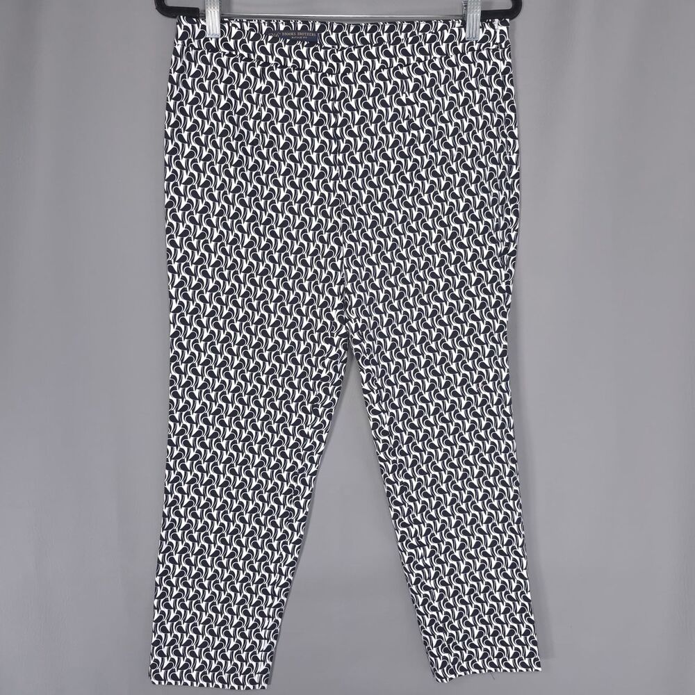BROOKS‎ BROTHERS 346 NATALIE FIT  Women’s Pants 6 Geometric Bird Print Stretch